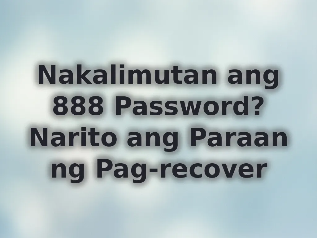 Password recovery guide